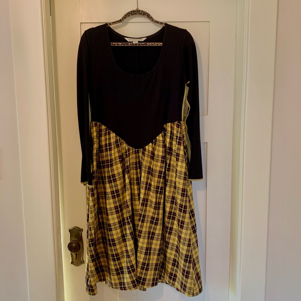 Eliza Faulkner x Free People yellow plaid Joan dress